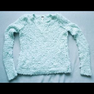 Free People Mint Polar Bear Sweater